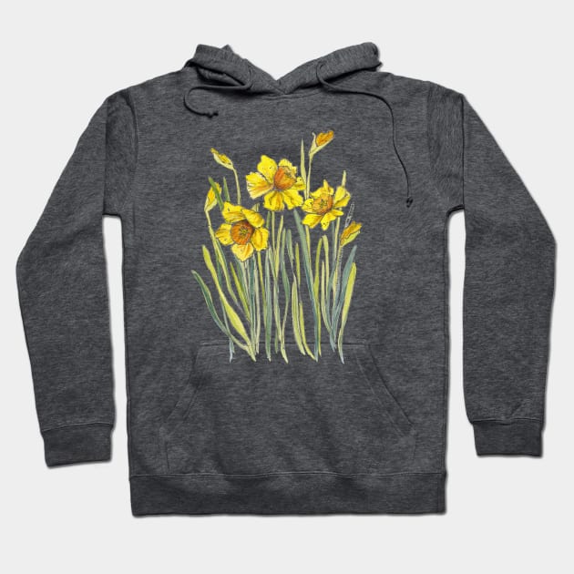 Yellow Daffodils Hoodie by JessicaRose